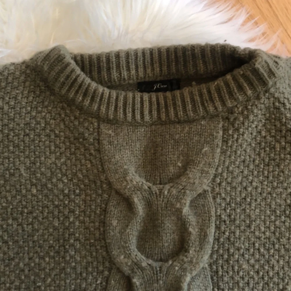 Vintage J Crew cable knit wool blend sweater
